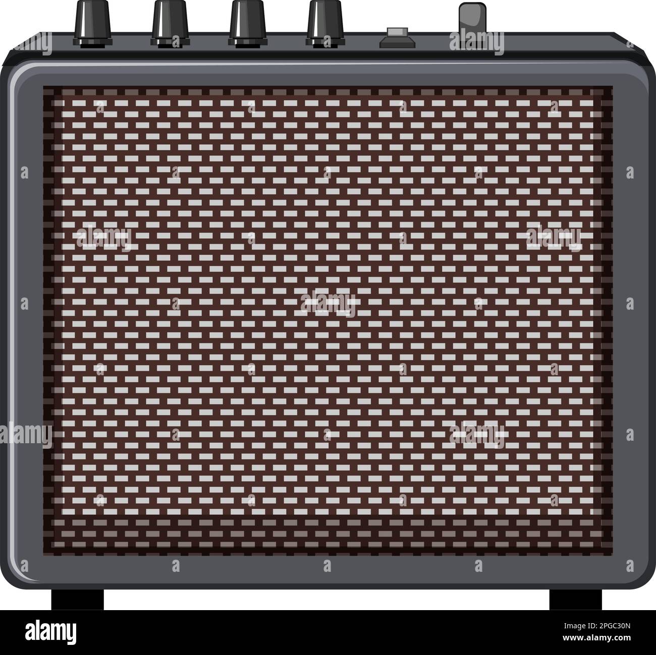 audio guitar amplifier cartoon vector illustration Stock Vector Image
