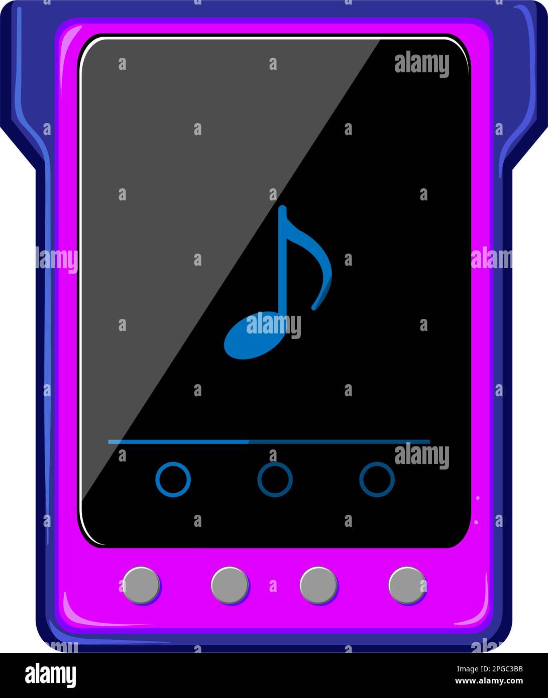 music hifi mp3 player cartoon vector illustration Stock Vector Image