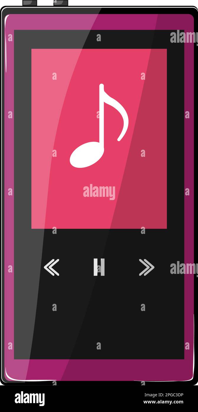 audio hifi mp3 player cartoon vector illustration Stock Vector Image