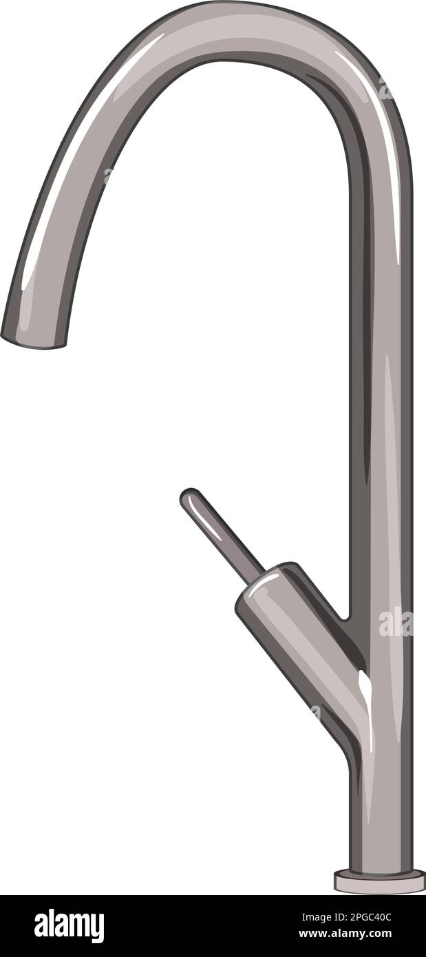 clean kitchen faucet cartoon vector illustration Stock Vector