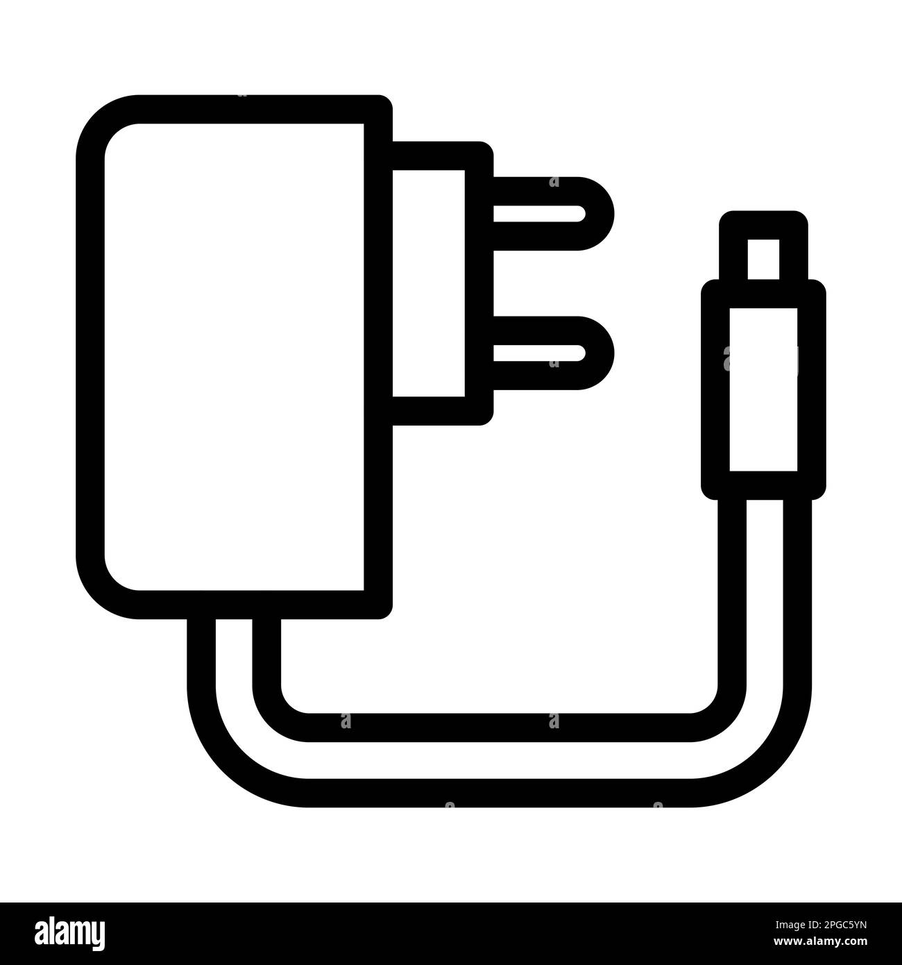 Adapter Vector Thick Line Icon For Personal And Commercial Use. Stock Photo