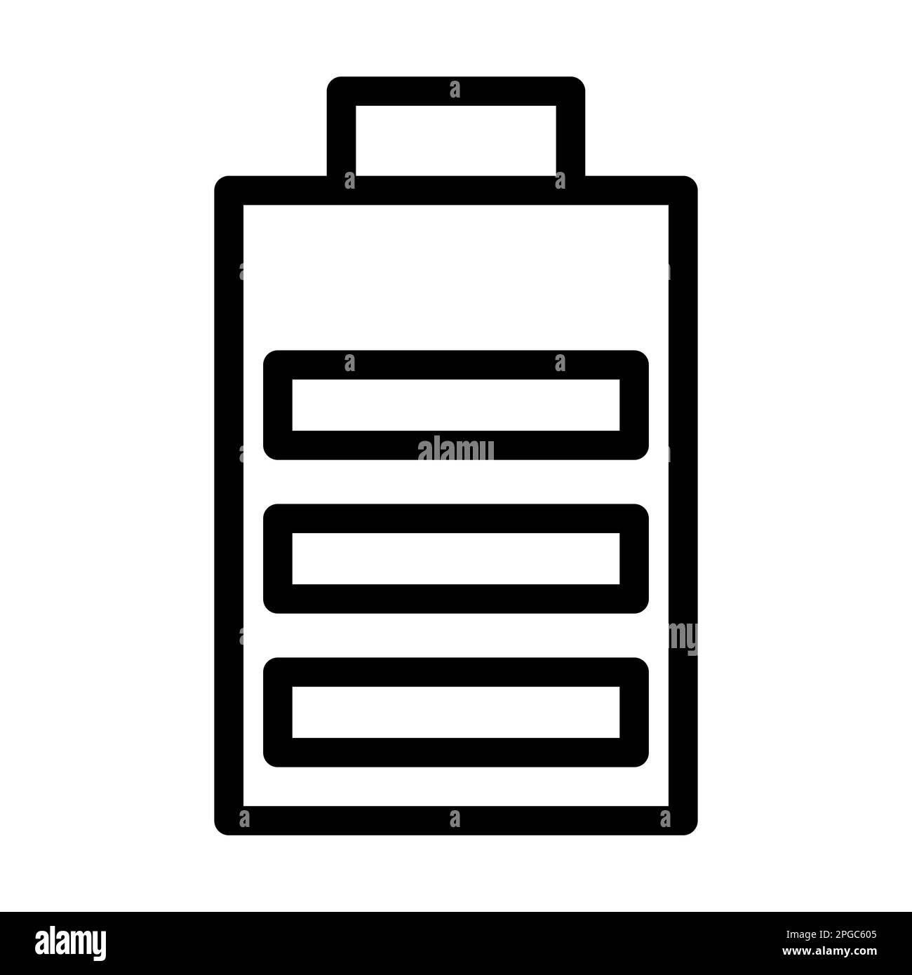 Battery Vector Thick Line Icon For Personal And Commercial Use. Stock Photo