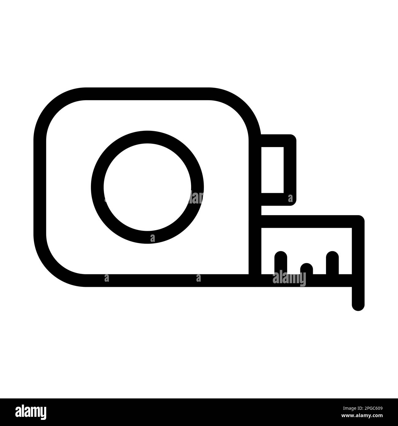 Measurement Vector Thick Line Icon For Personal And Commercial Use. Stock Photo
