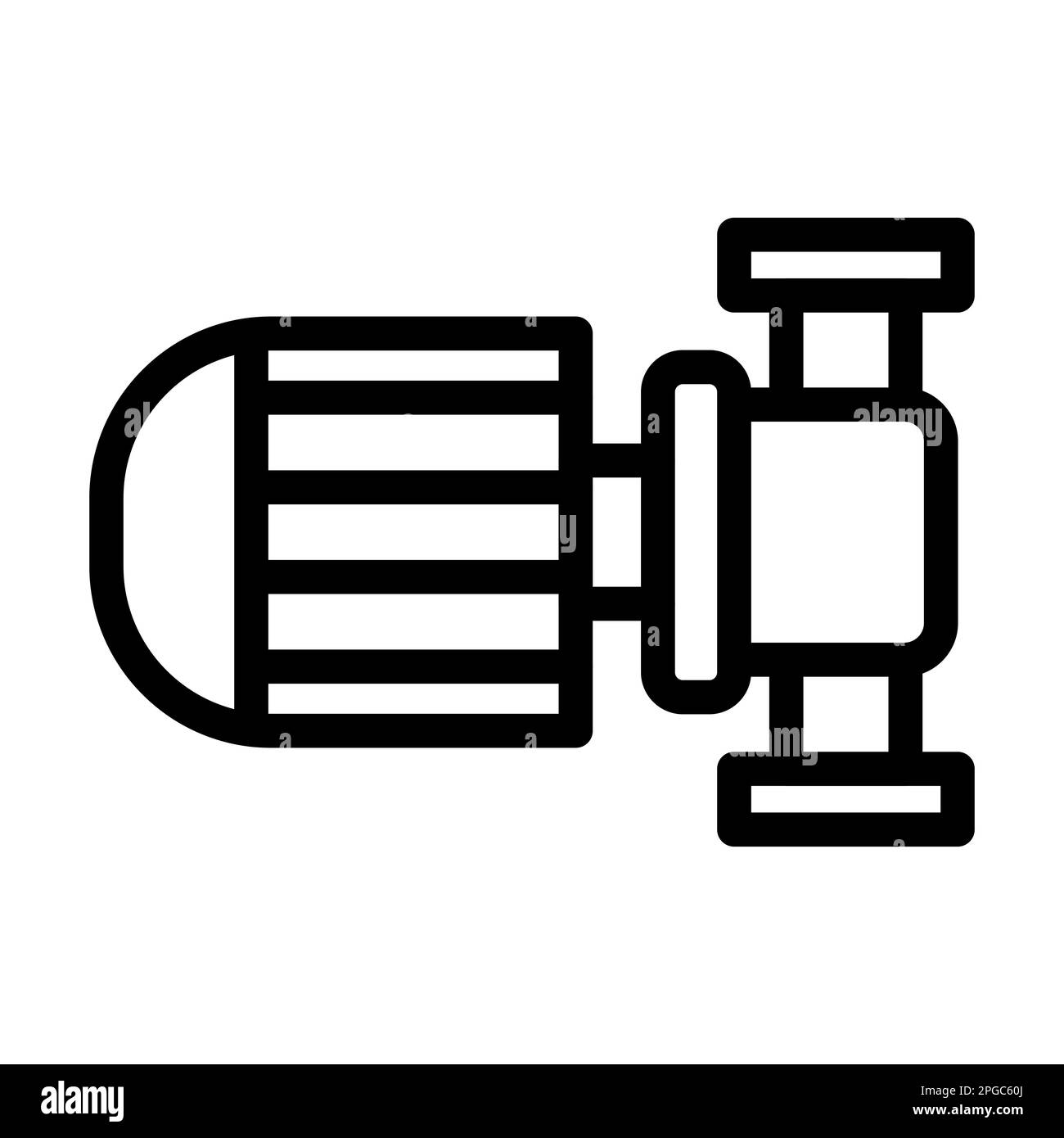 Pump Vector Thick Line Icon For Personal And Commercial Use. Stock Photo
