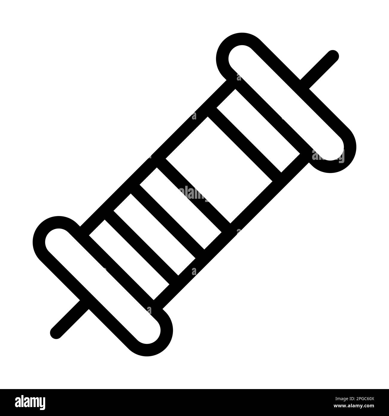 Resistor Vector Thick Line Icon For Personal And Commercial Use. Stock Photo