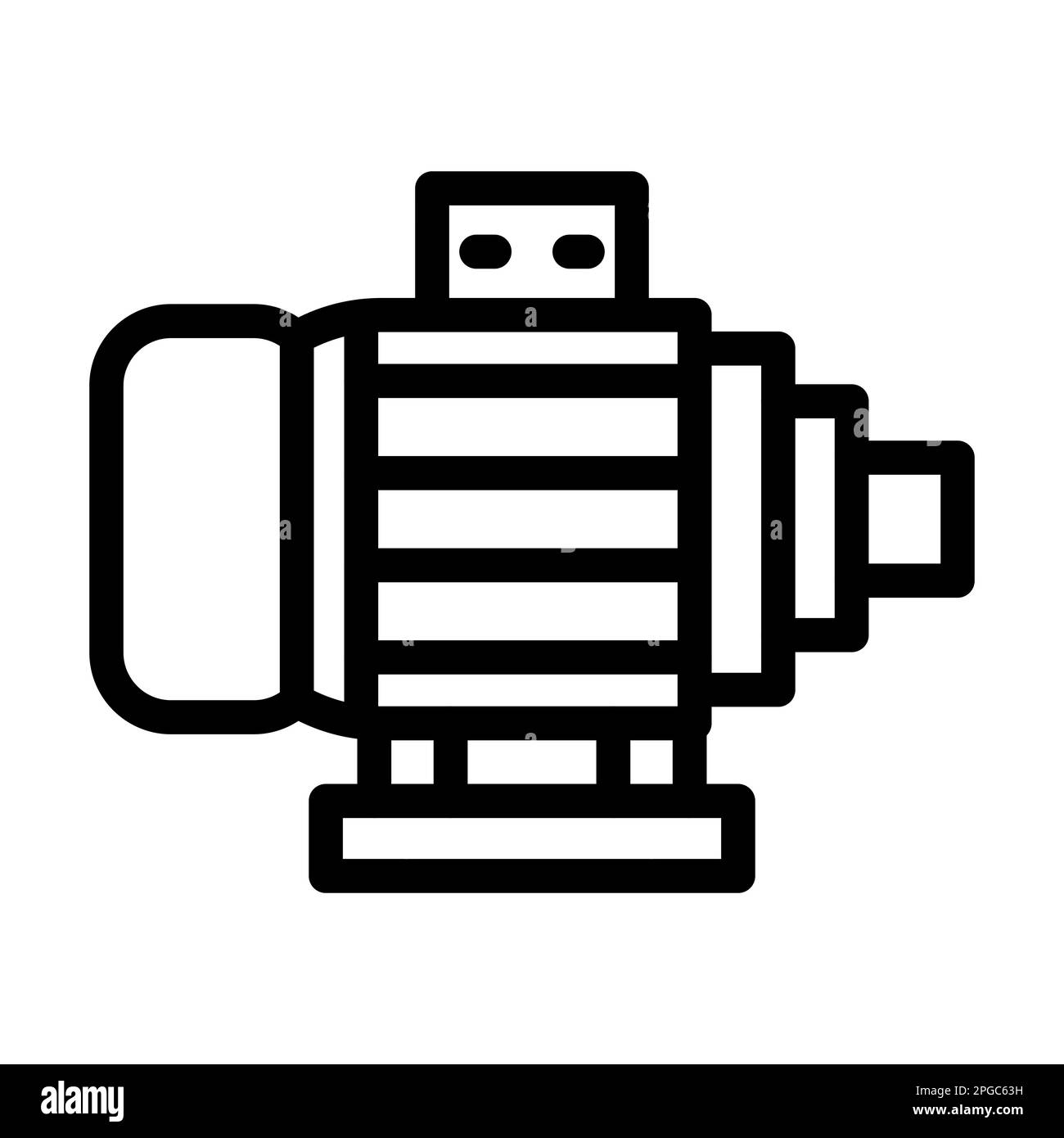 Motor Vector Thick Line Icon For Personal And Commercial Use. Stock Photo