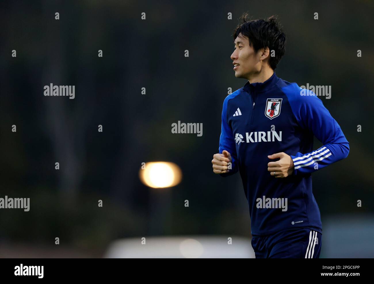 Chiba, Japan. 21st Mar, 2023. Daichi Kamada (JPN) Football/Soccer : Japan  National team during a training session ahead of KIRIN Challenge Cup 2023  at Prince Takamado Memorial JFA YUME Field in Chiba,