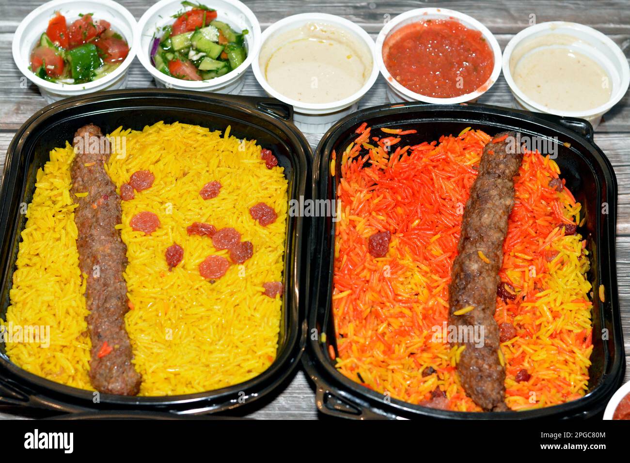Arabic cuisine traditional food beef Kofta, kebab and tarb kofta shish