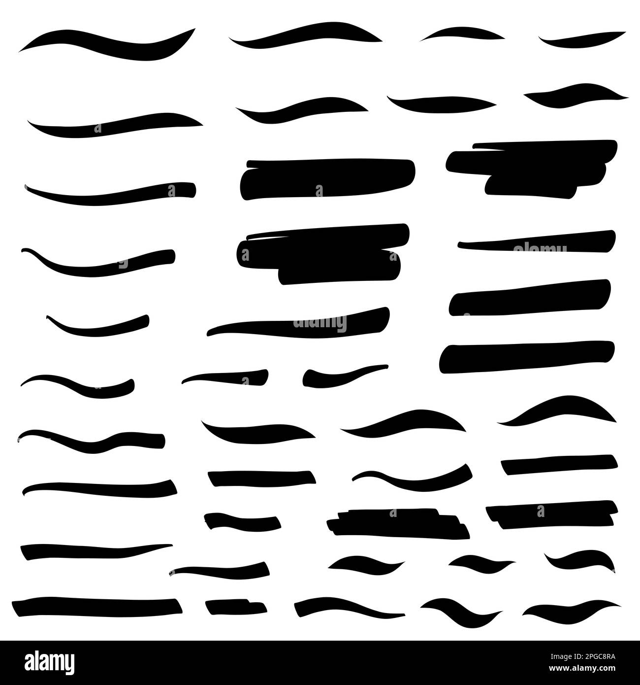 Vector Illustration Of A Set Of Thin Abstract Wavy Lines With Squiggle  Elements And Swoosh Swash And Underline Strokes Isolated Vector, Sport,  Style, Background PNG and Vector with Transparent Background for Free