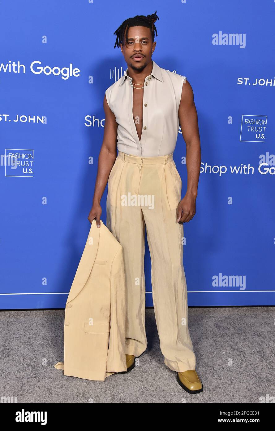 Hollywood, CA.21/03/2023, Jeremy Pope arriving at the Fashion Trust US
