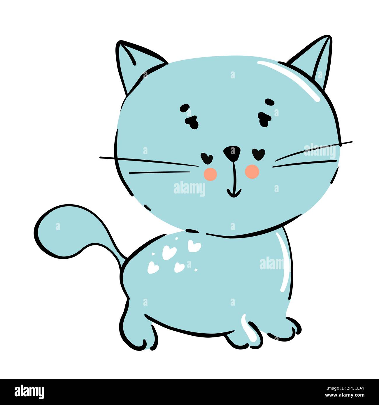 Cat emotion icon set illustration Stock Vector Images - Alamy