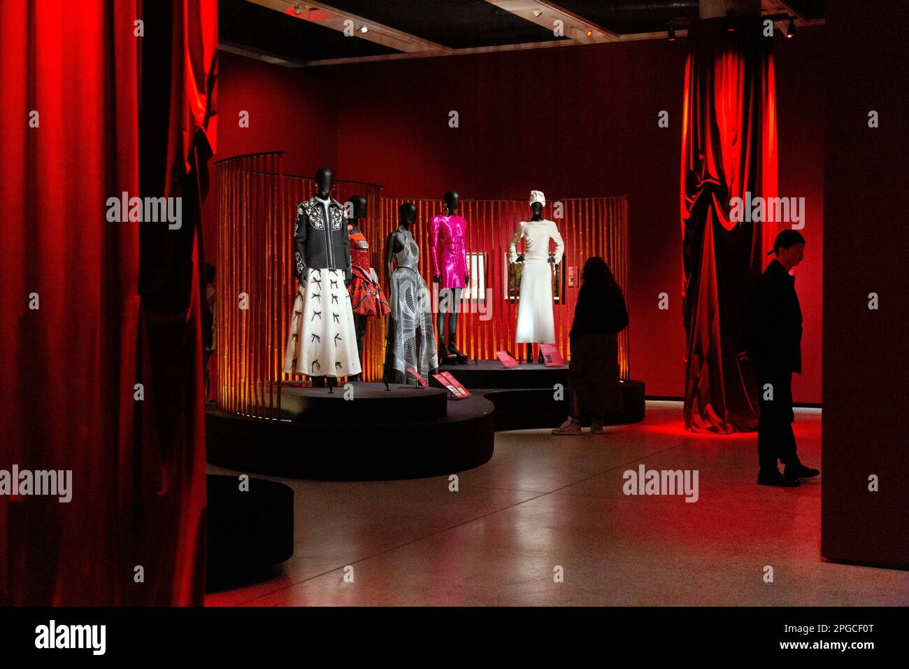 Fashion display at the Objects of Desire: Surrealism and Design 1924 – Today exhibition, Design Museum, London, UK Stock Photo
