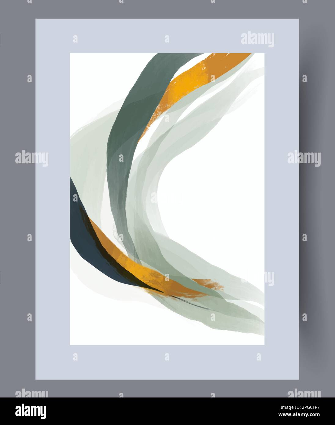 Abstract ribbons aesthetic wind wall art print Stock Vector Image & Art ...