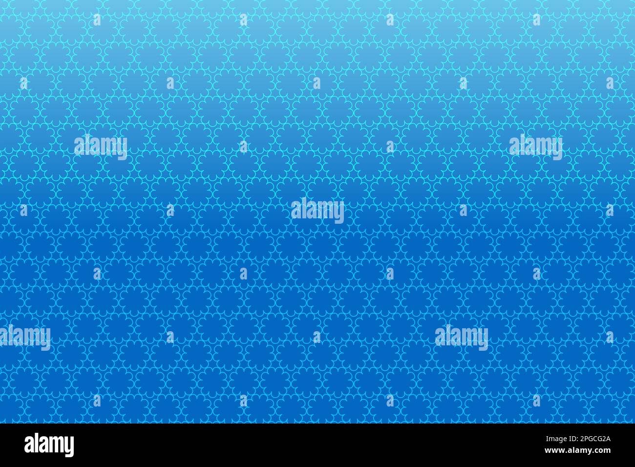 Pattern with floral geometric elements in blue tones, gradient. Vector abstract background for design. Stock Vector