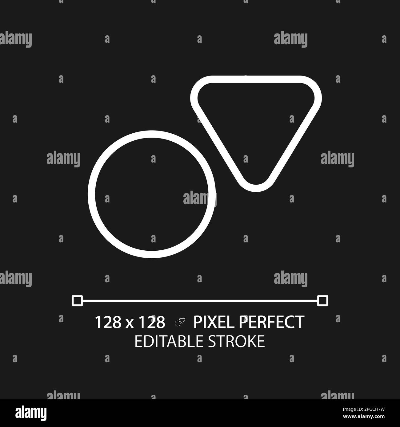 Public toilets pixel perfect white linear icon for dark theme Stock Vector