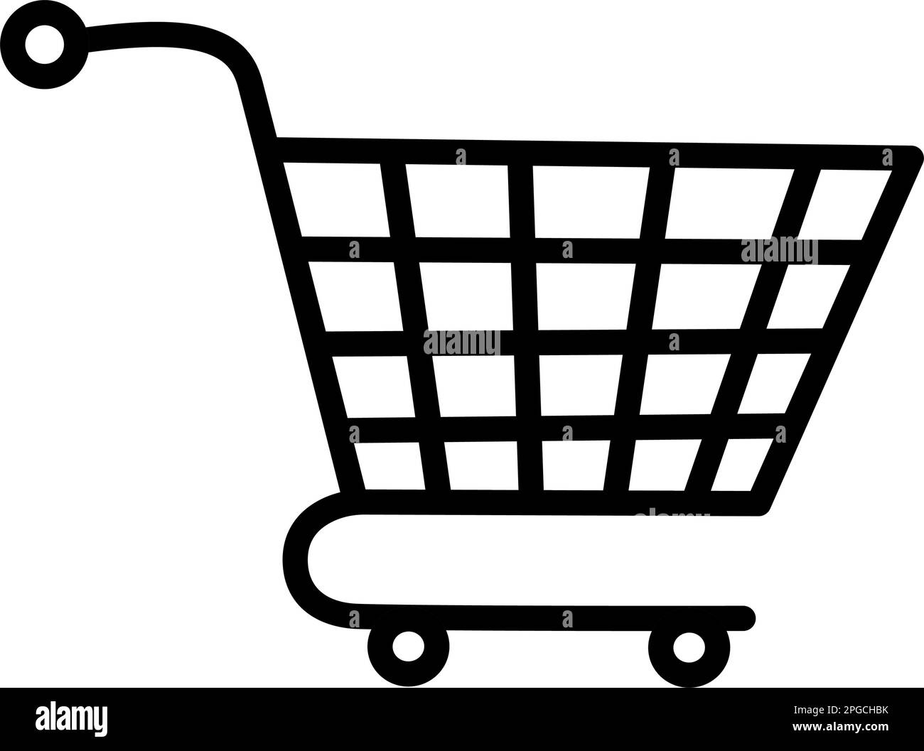 Shopping cart trolley vector icon illustration, flat logo design ...