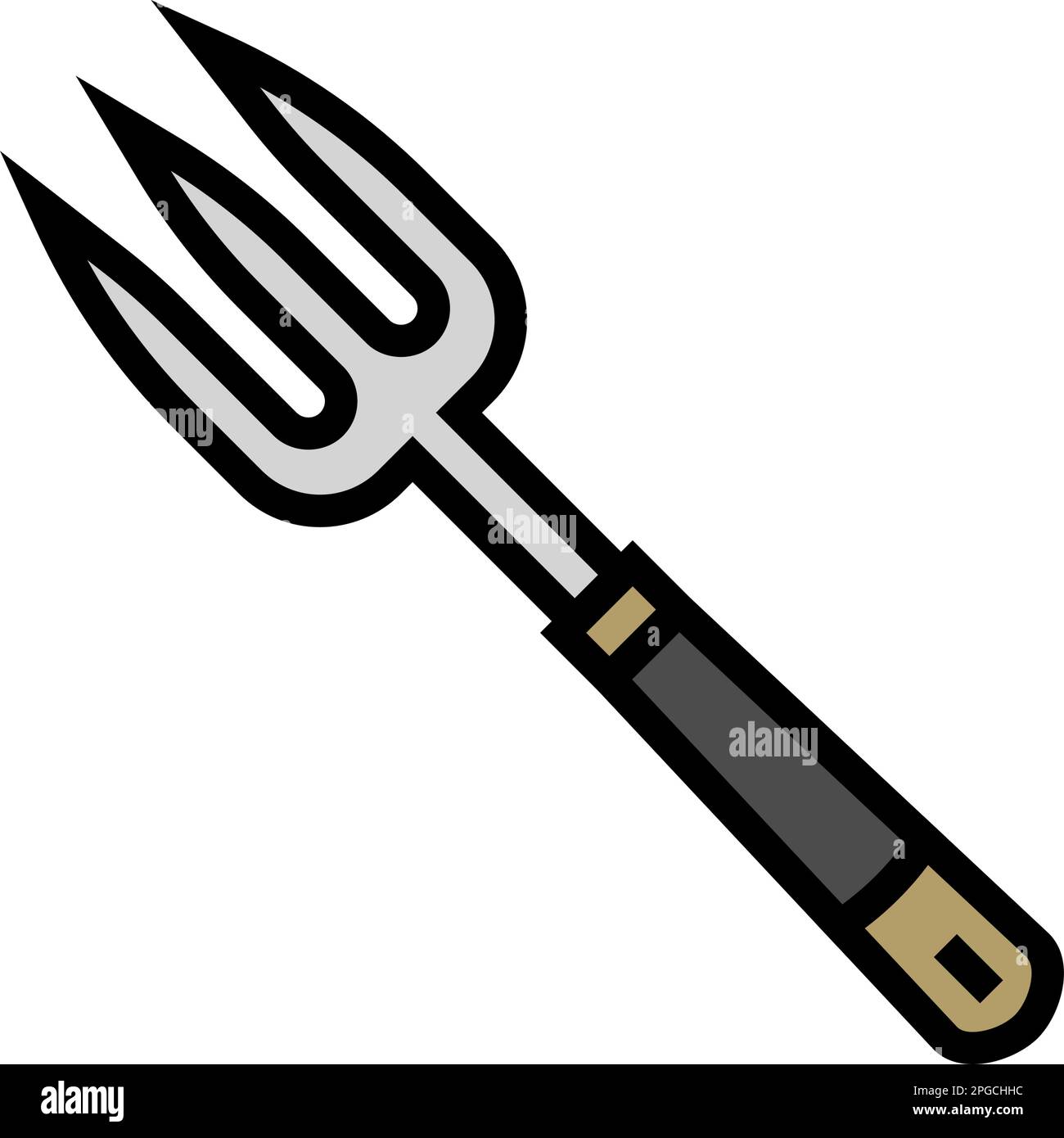 fork garden tool color icon vector illustration Stock Vector Image