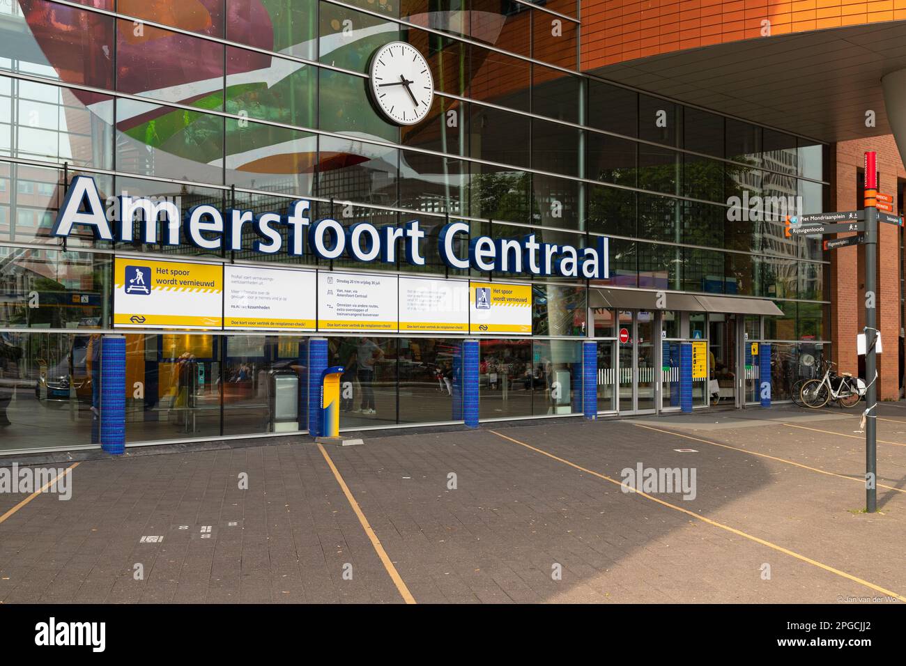 Train station in the Dutch city of Amersfoort. Stock Photo