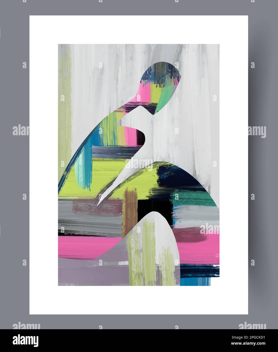 Portrait human esoteric contour wall art print Stock Vector Image & Art ...
