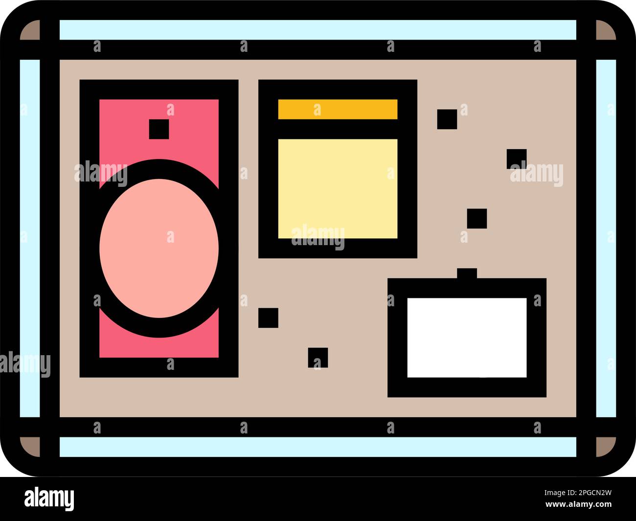 notice board kid bedroom color icon vector illustration Stock Vector ...