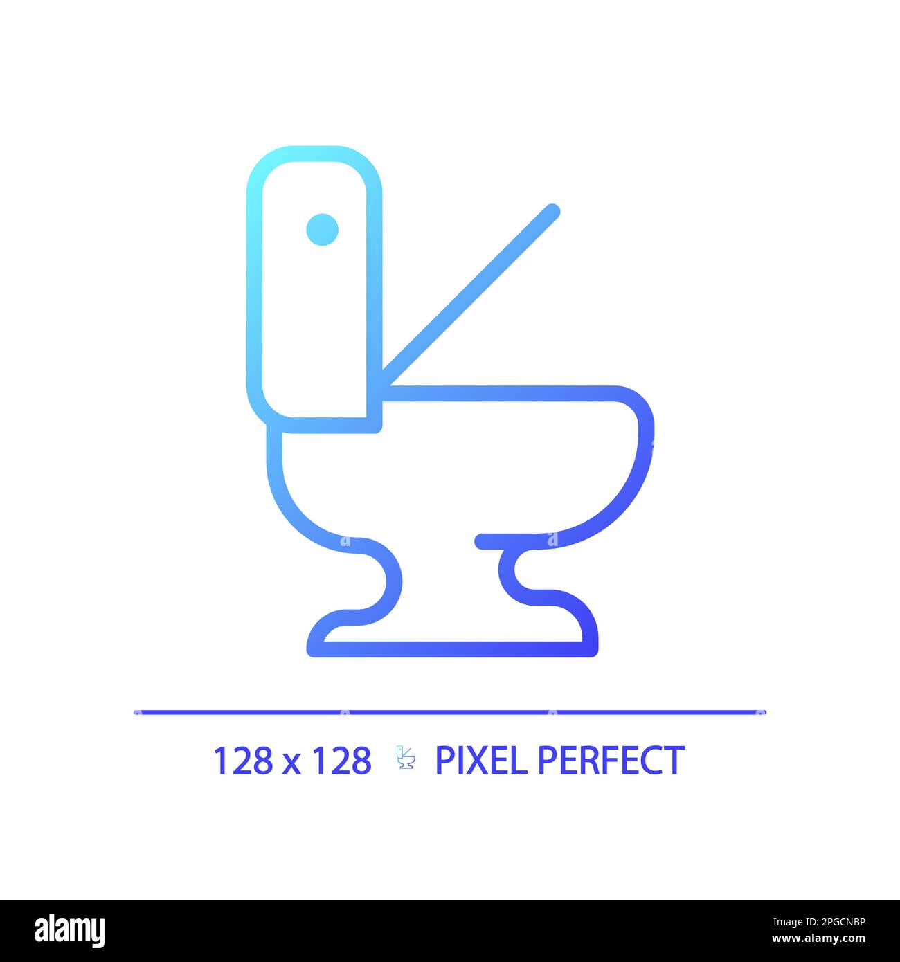 Toilet bowl pixel perfect gradient linear vector icon Stock Vector ...