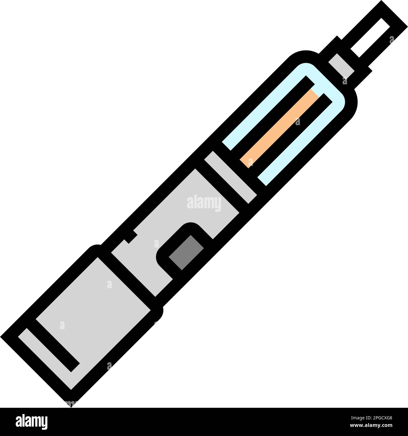 electric cigarette nicotine color icon vector illustration Stock Vector ...