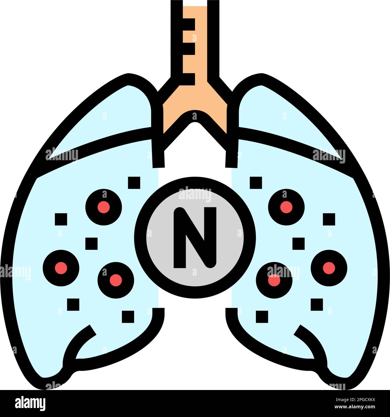 cancer nicotine color icon vector illustration Stock Vector Image & Art ...