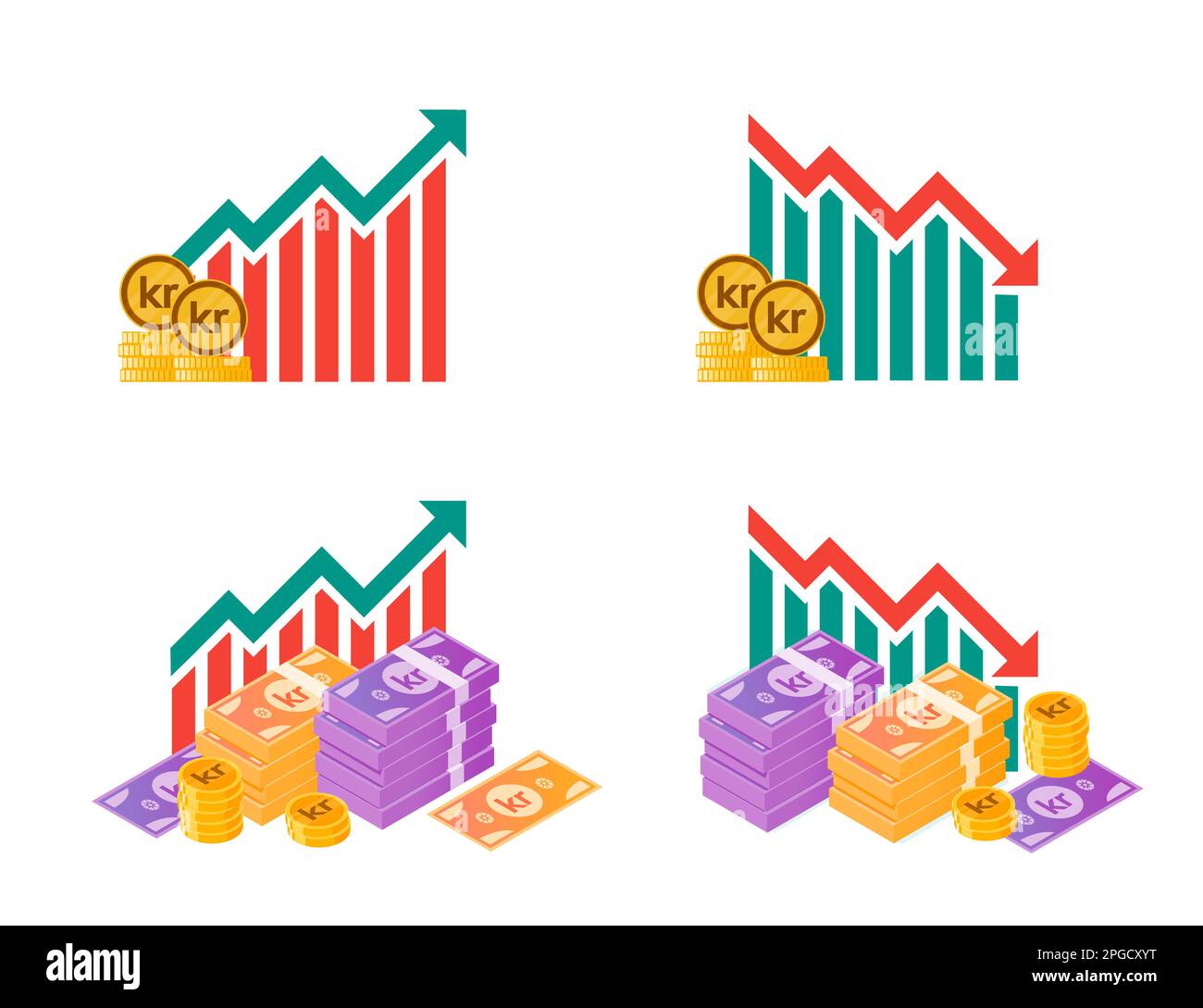 norwegian-krone-money-fluctuation-illustrations-stock-vector-image