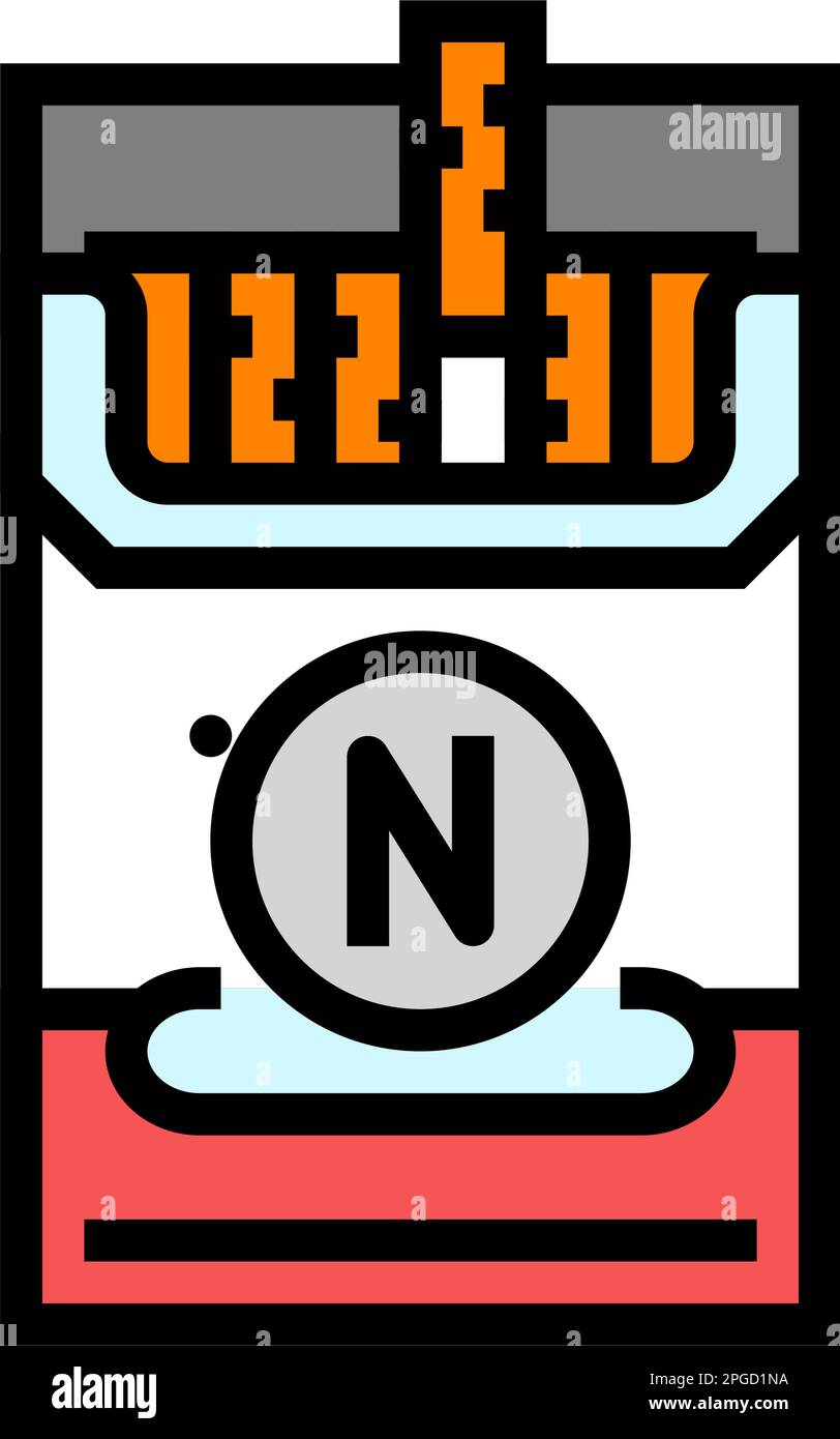cigarette nicotine color icon vector illustration Stock Vector Image ...