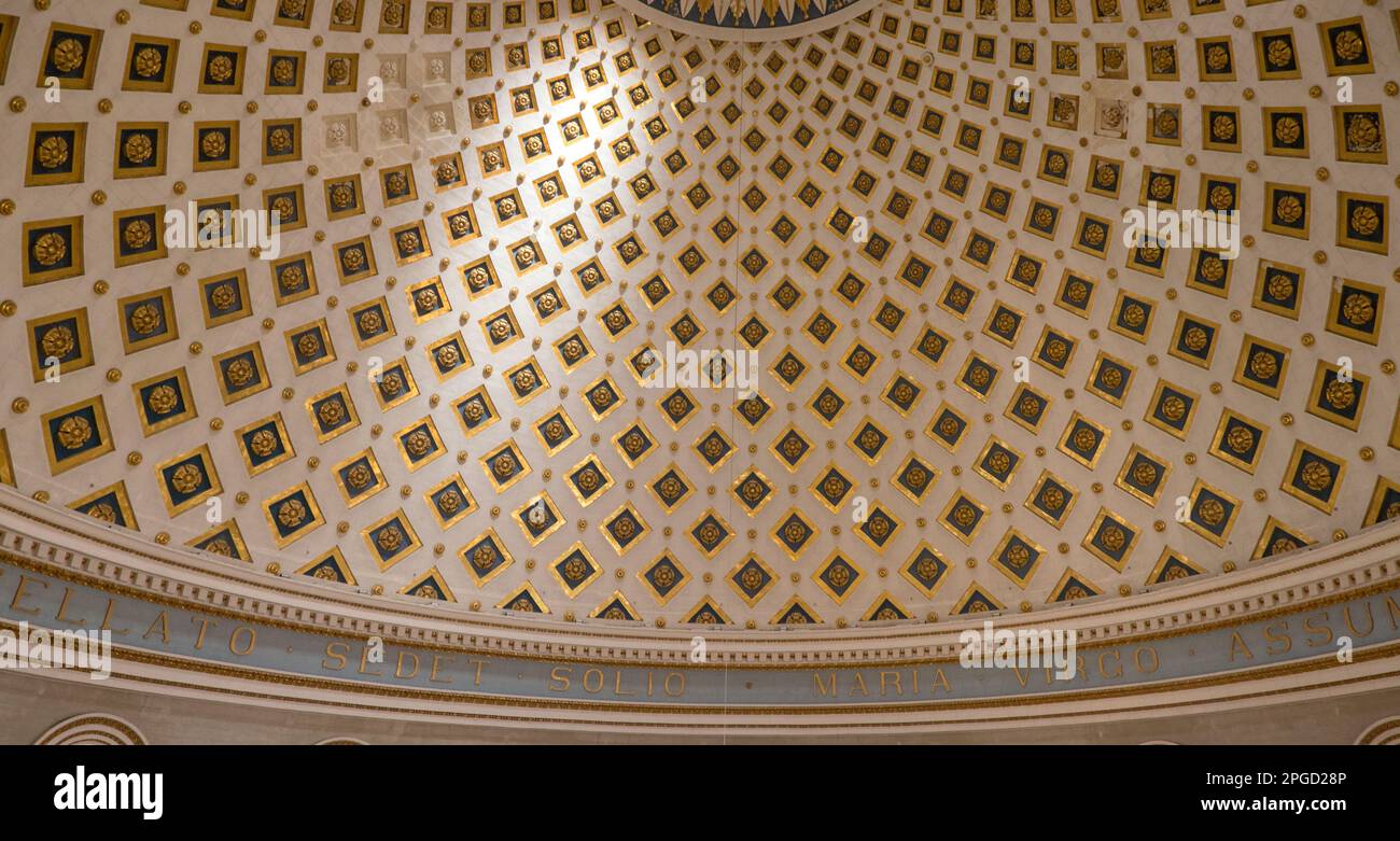 inside the rotunda of mosta or the mosta dome in central malta Stock Photo