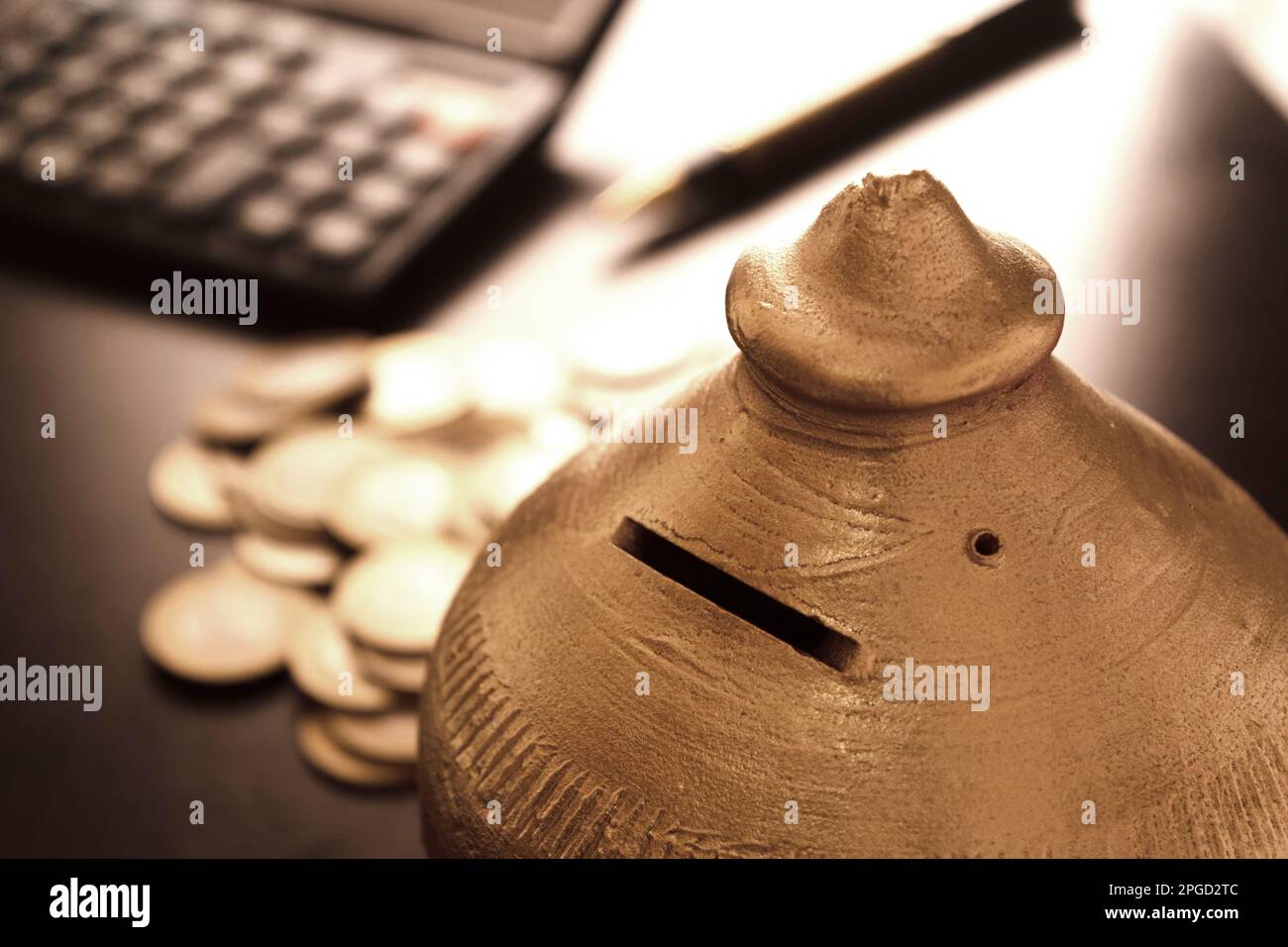 Closuep of gullak indian piggy bank, savings concept Stock Photo Alamy