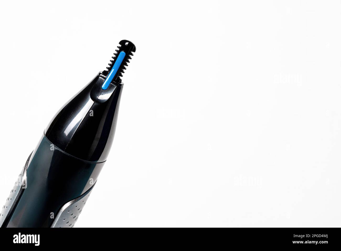 Top view of nose and ear hair trimmer isolated on white background Stock Photo