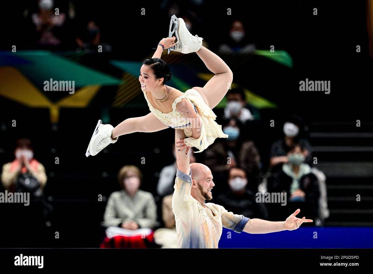 Ellie KAM & Danny O'SHEA (USA), during Pairs Short Program, at the ISU ...