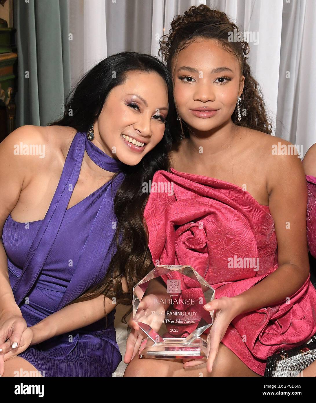 Los angeles usa 21st mar 2023 l r miranda kwok and faith bryant