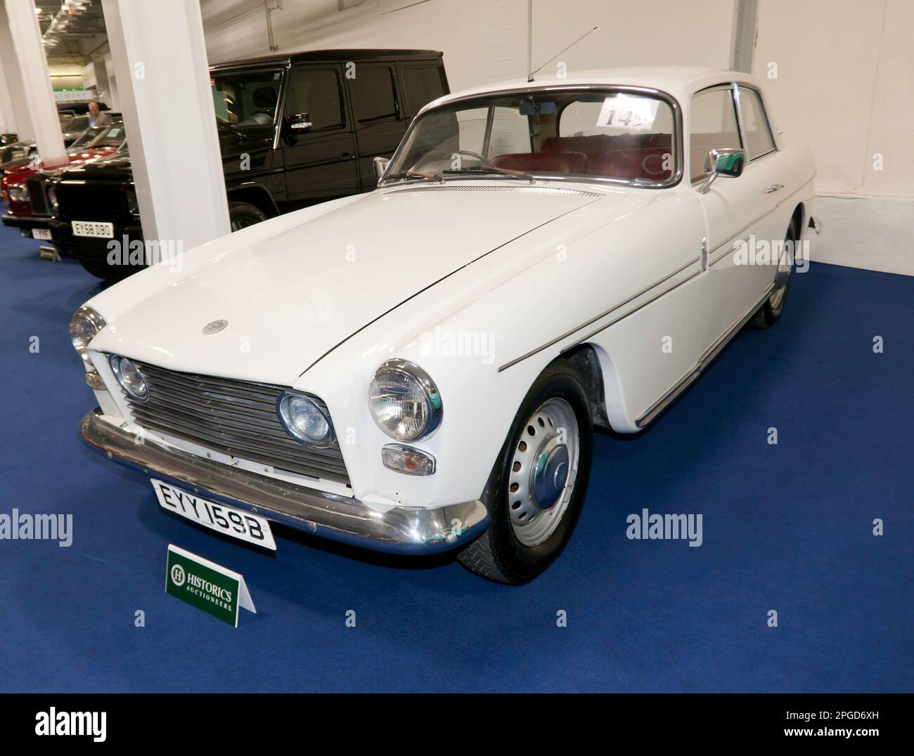 Threequarter front view of a White, 1964, Bristol 408, part of the