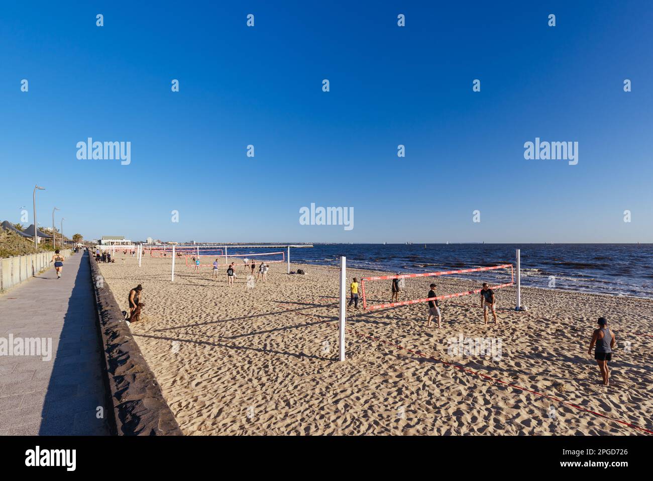 Beach Volleyball Courts in Melbourne Australia Stock Photo Alamy Beach Volleyball Courts in Melbourne Australia Stock Photo Alamy
