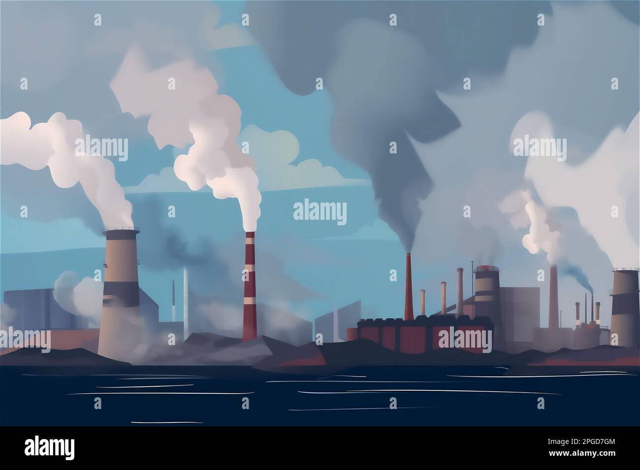 The pollution caused by factories is destroying the environment and