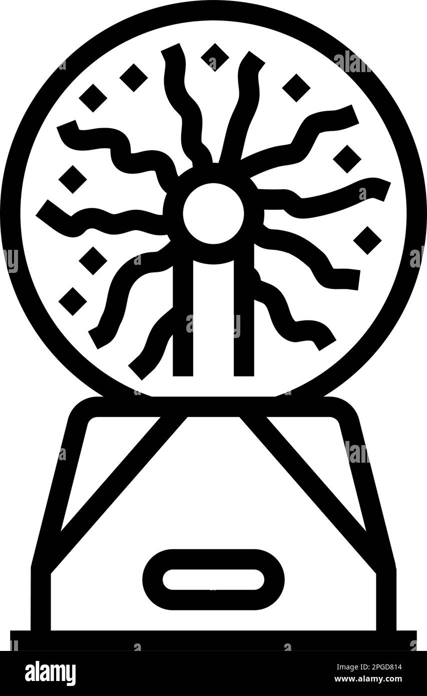 plasma ball kid bedroom line icon vector illustration Stock Vector Image &  Art - Alamy