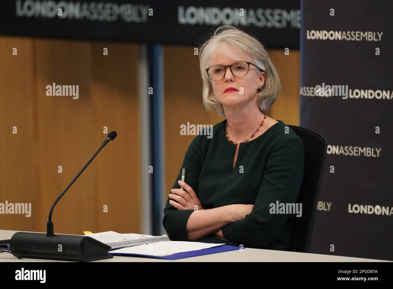 Sophie Linden answering question from the London Assembly police and crime committee at City