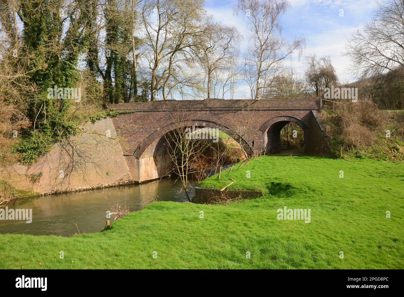 Former Camerton branch railway bridge over the Midford Brook close to the entrance to