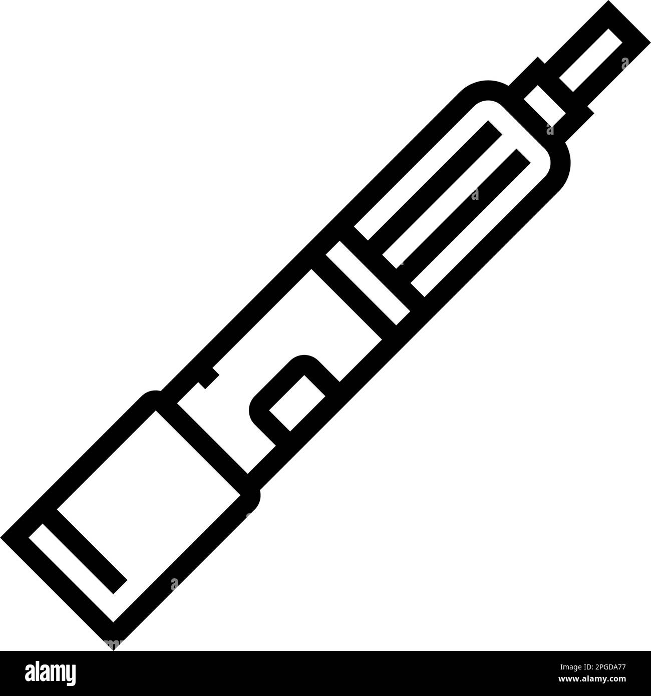 electric cigarette nicotine line icon vector illustration Stock Vector ...
