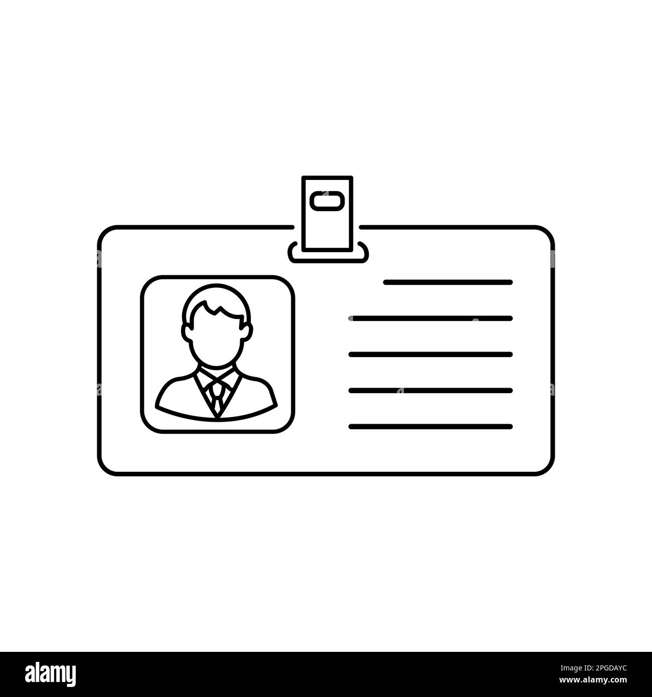 Male id card icon vector stock vector image art alamy