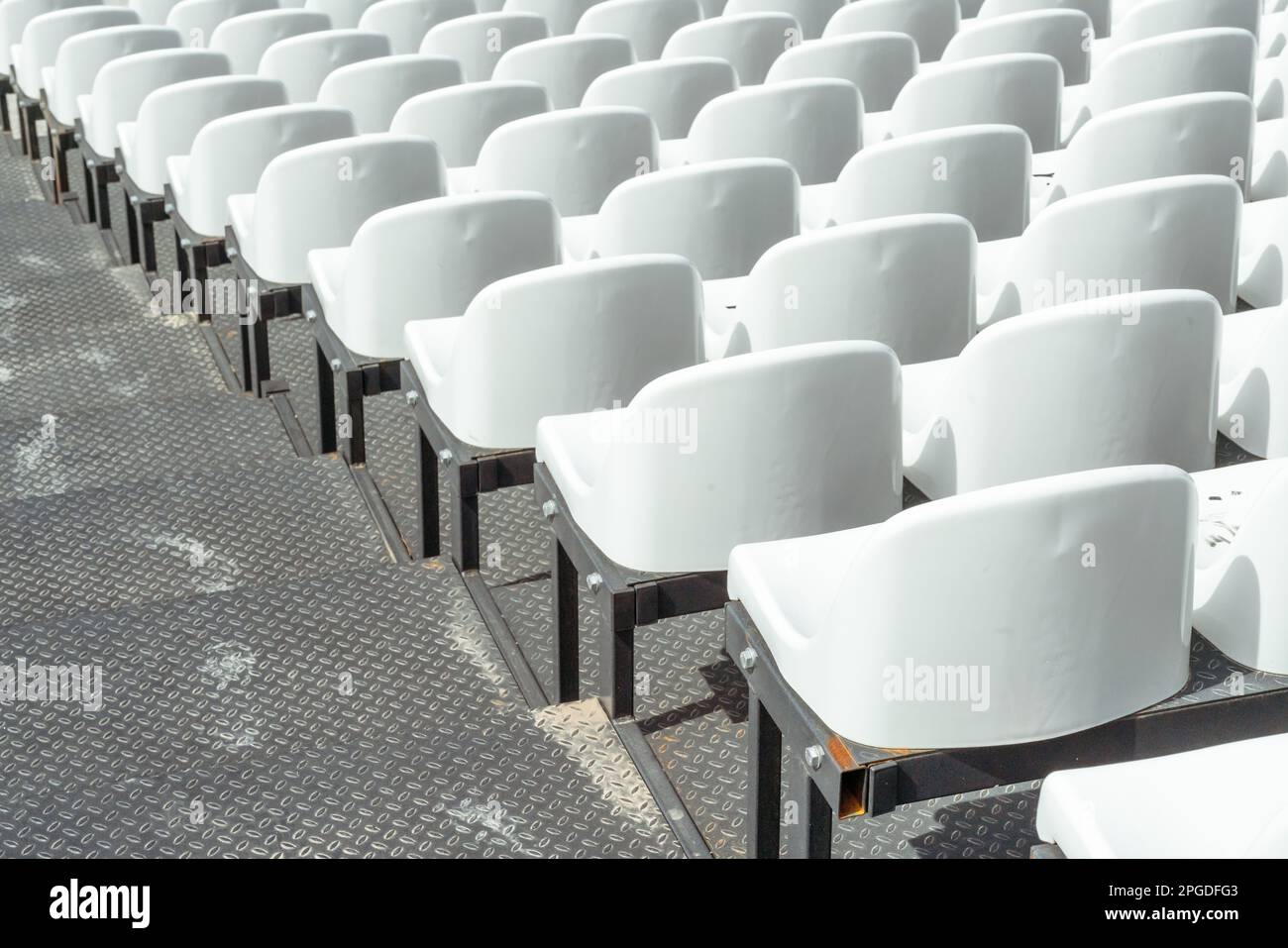 Mpty Seats of tribune on sport stadium. Concept of fans, chairs for audience ...
