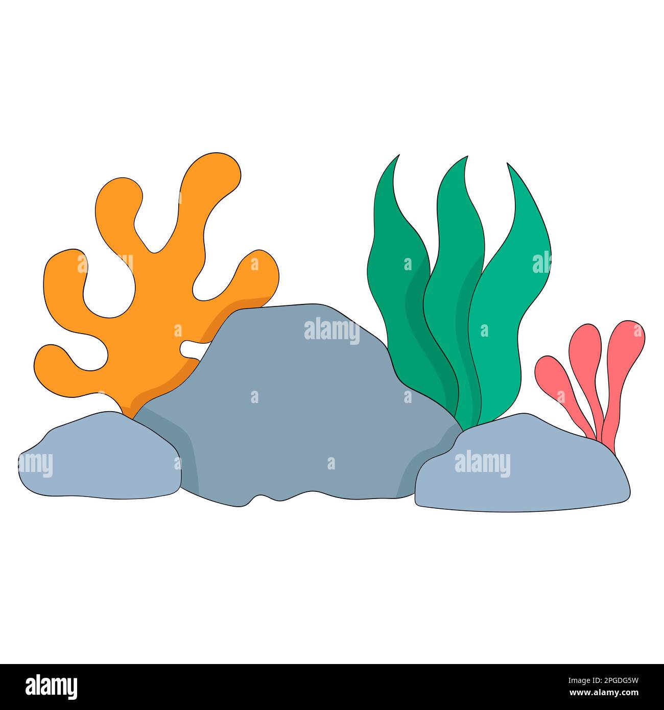 underwater coral reef icon Stock Vector Image & Art - Alamy