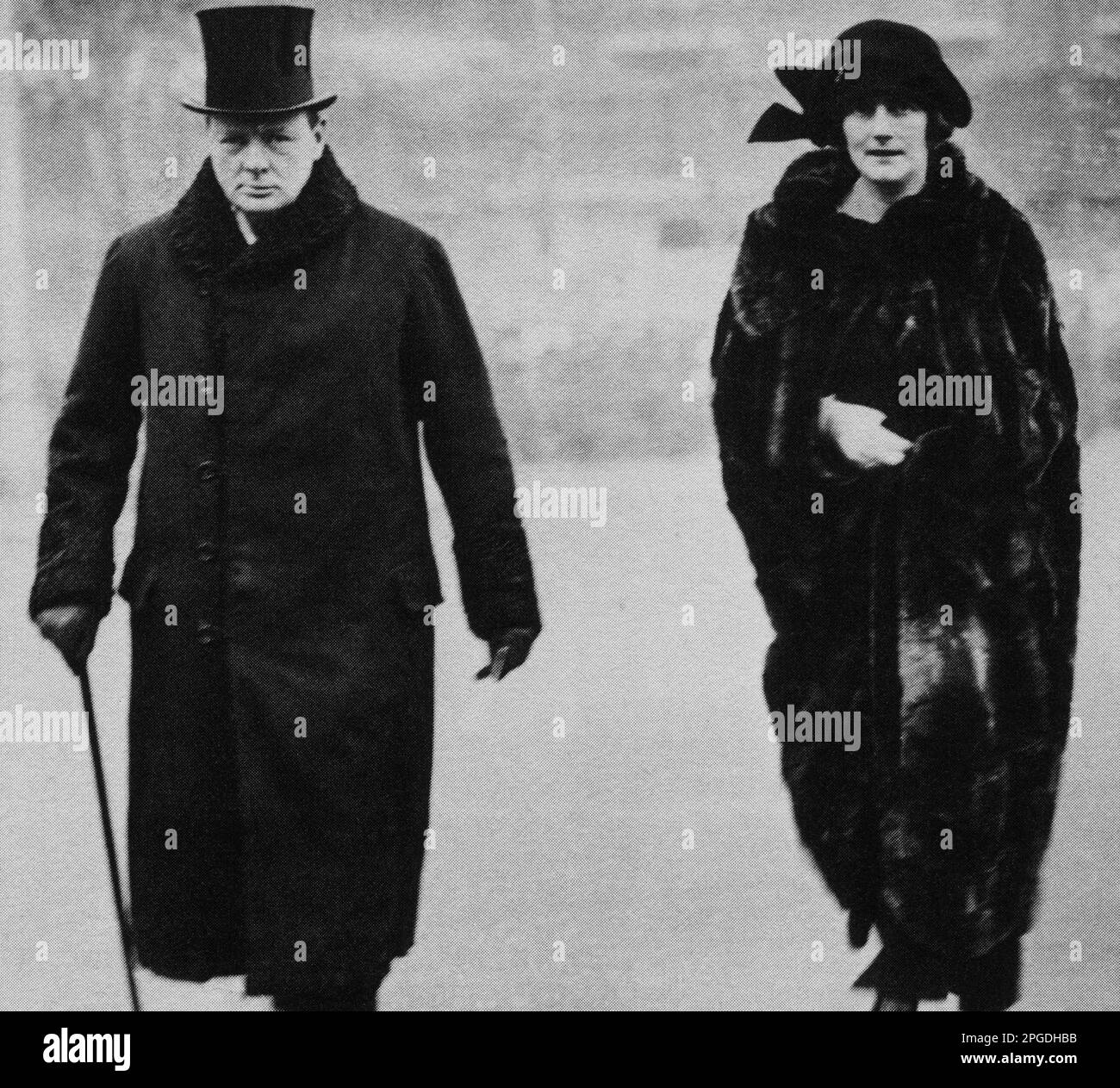 Winston churchill wife clementine churchill Black and White Stock