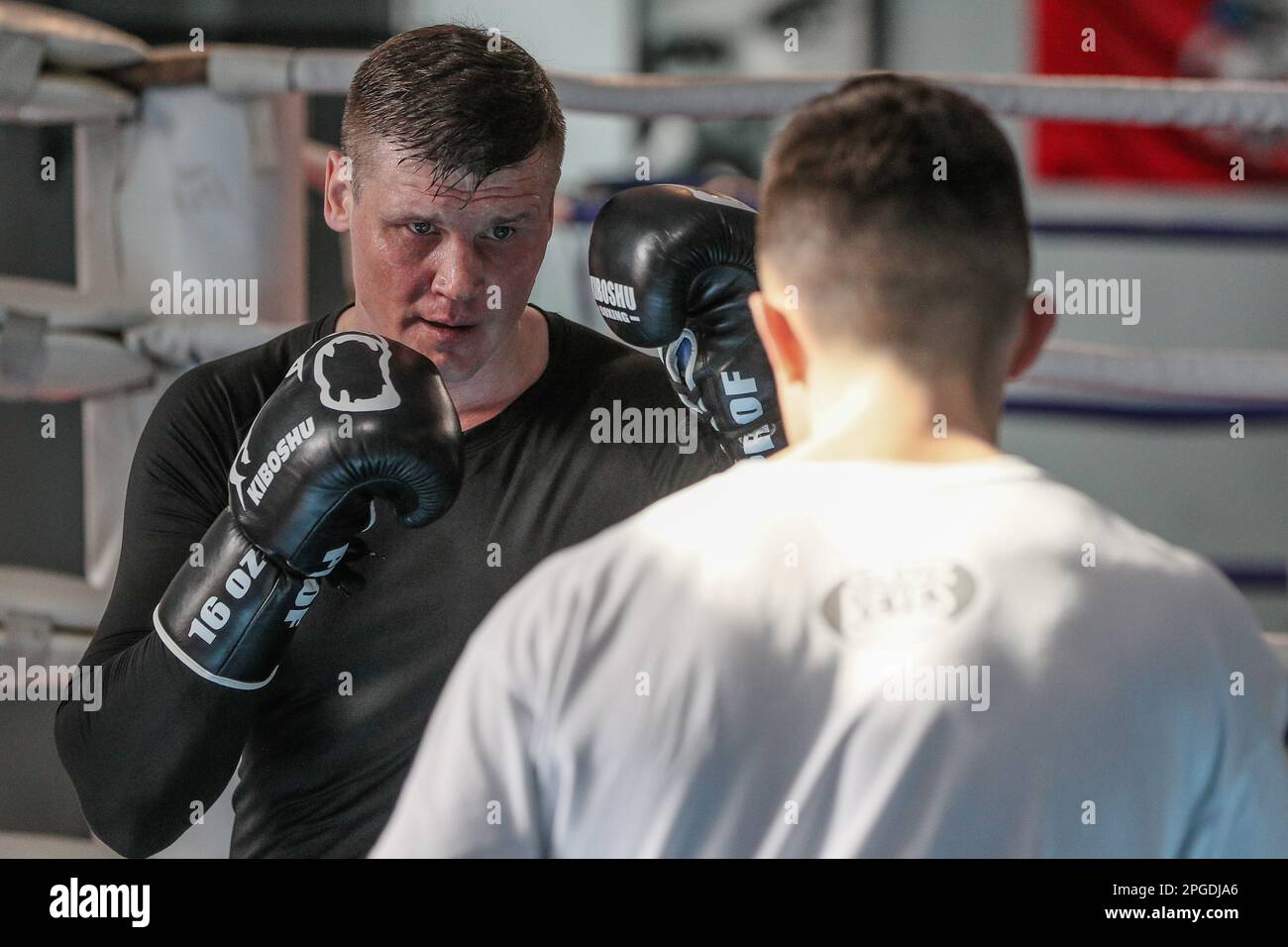 21.03.2023. Russia. Moscow. Pavel Shulsky, heavyweight fighter of the