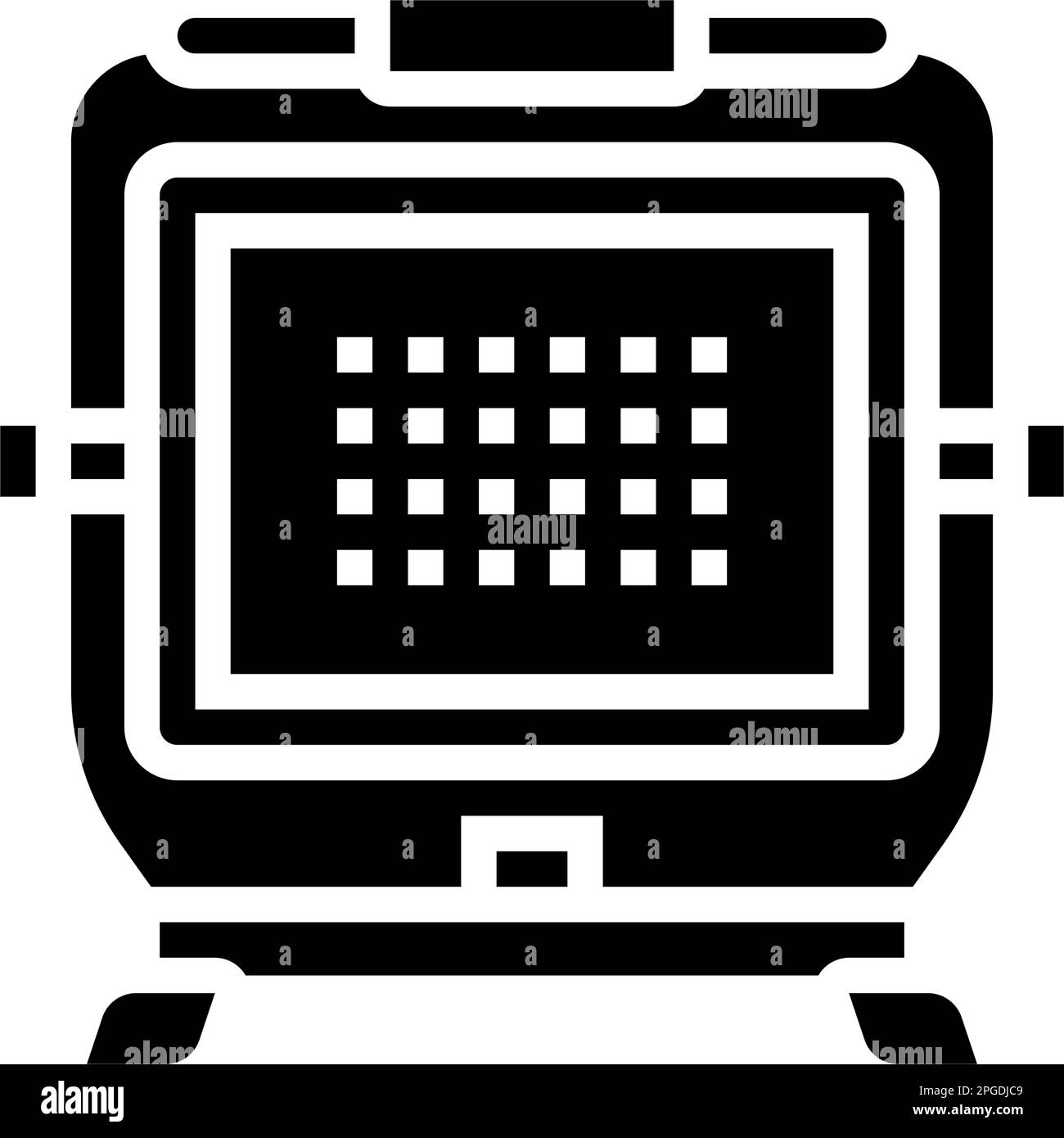 led work light garage tool glyph icon vector illustration Stock Vector