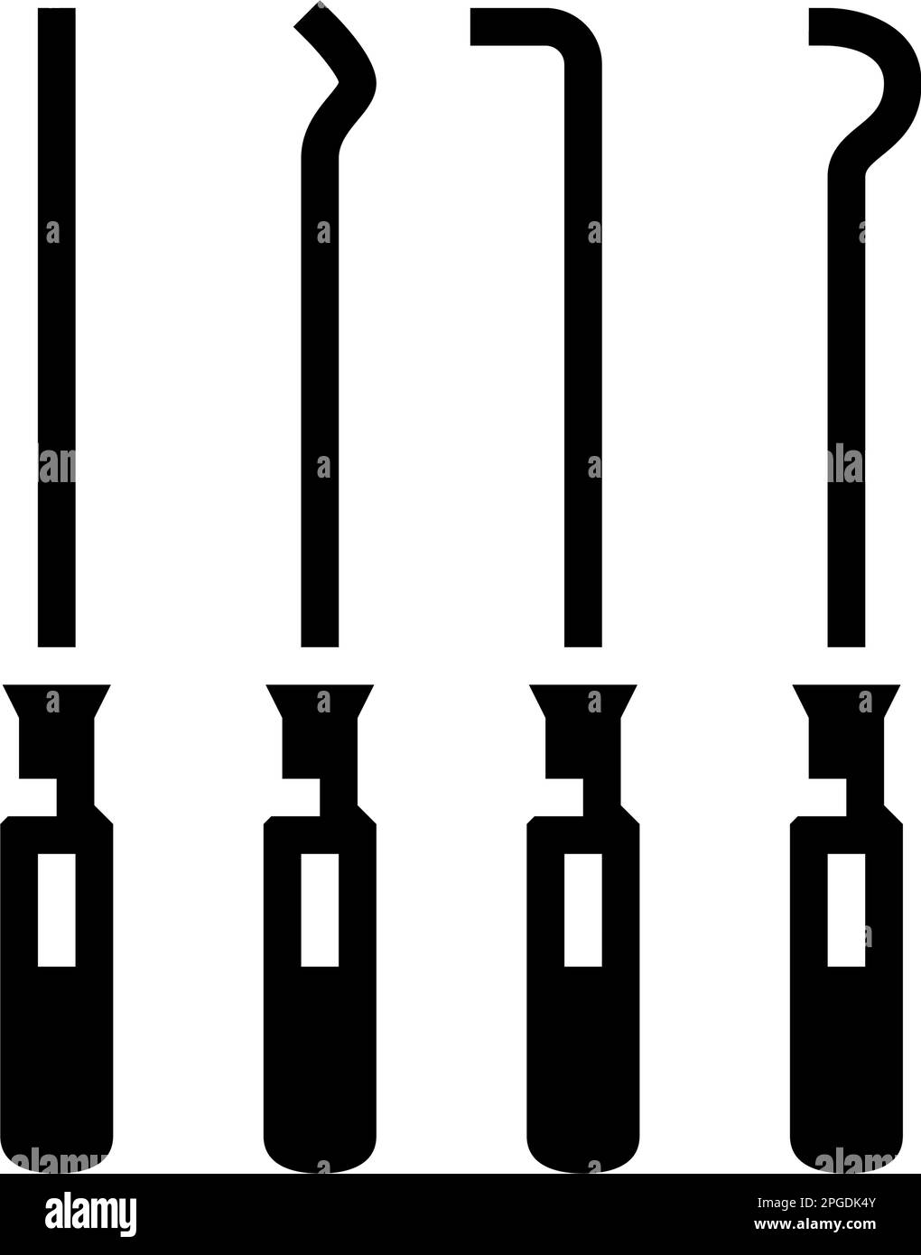 pick and hook garage tool glyph icon vector illustration Stock Vector ...