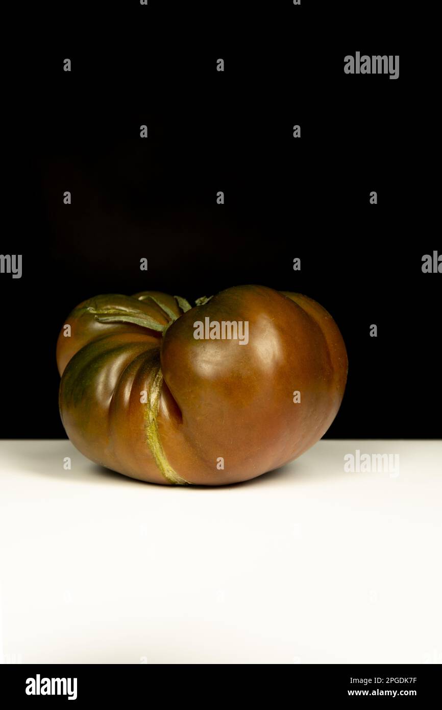 Raf is a marmande type tomato that stands out for its flavor and texture Stock Photo