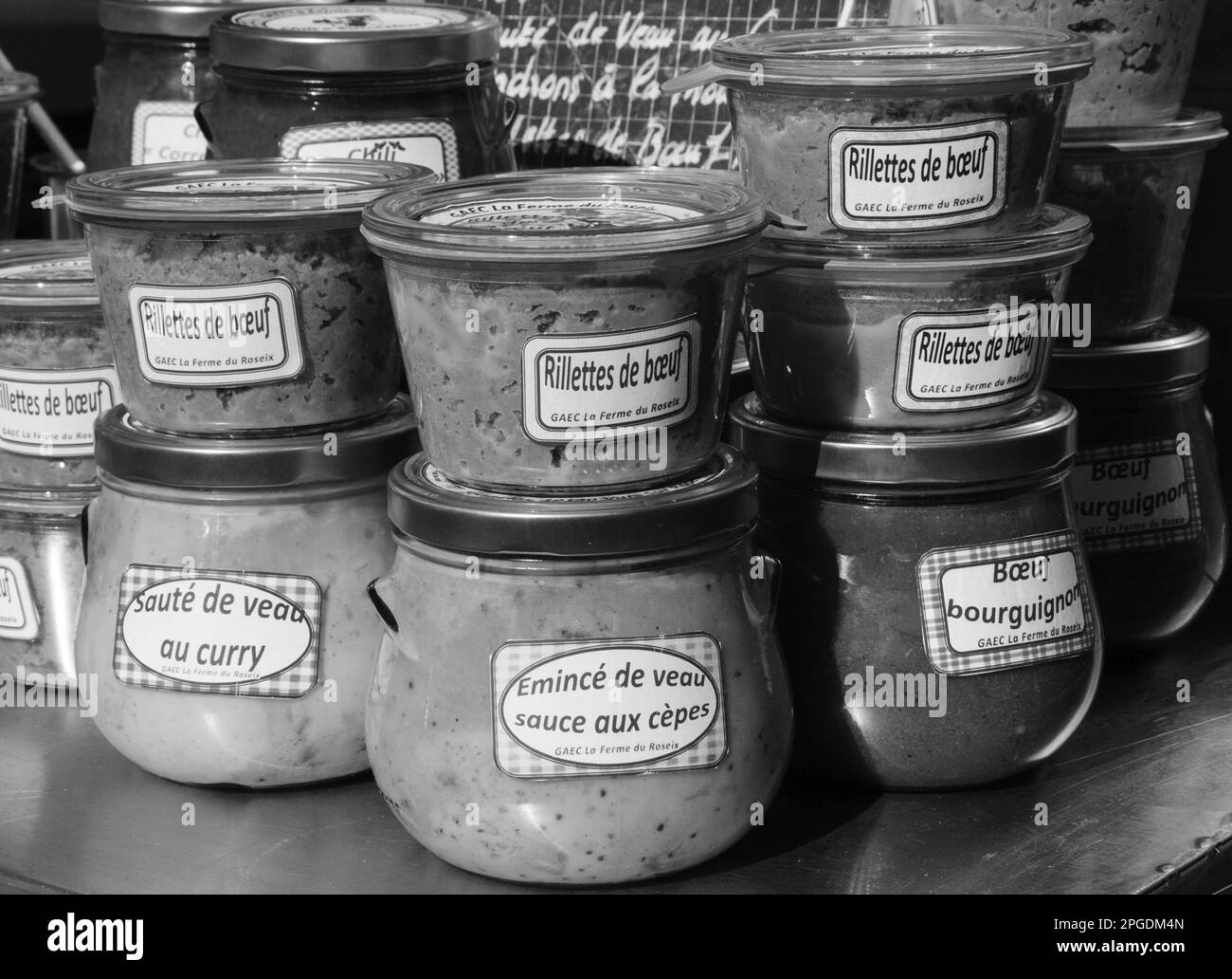 Charcuterie delicatessen Black and White Stock Photos & Images Alamy